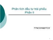 Phân tích đầu tư trái phiếu Phần II