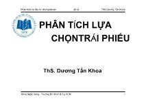 Phân tích lựa chọn trái phiếu