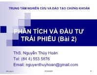 Phân tích và đầu tư trái phiếu (Bài 2)