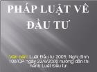 Pháp luật về đầu tư