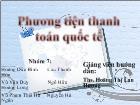 Phương tiện thanh toán quốc tế