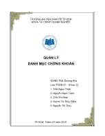 Quản lý danh mục chứng khoán