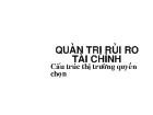 Quản trị rủi ro tài chính Cấu trúc thị trường quyền chọn