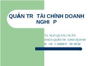 Quản trị tài chính doanh nghiệp