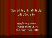 Quy trình thẩm định giá bất động sản