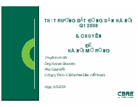 Thị trường bất động sản Hà Nội Q1 2008 & Chuyên đề Hà Nội mở rộng