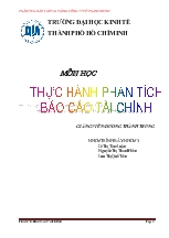 Thực hành phân tích báo cáo tài chính