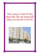 Thực trạng và một số biện pháp thúc đẩy thị trường bất động sản nhà đất ở Hà Nội