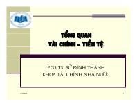 Tổng quan tài chính –tiền tệ