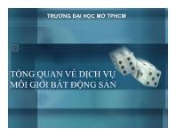 Tổng quan về dịch vụ môi giới bất động sản