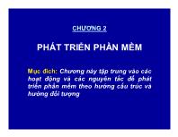 Bài giảng Chương 2 phát triển phần mềm