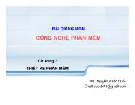 Bài giảng Chương 3 thiết kế phần mềm