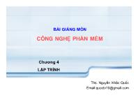 Bài giảng Chương 4 lập trình