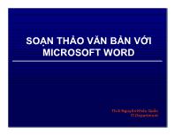 Bài giảng Chương 4a Soạn thảo văn bản với Microsoft Word