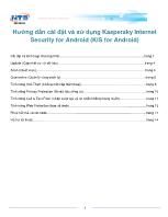 Hướng dẫn cài đặt và sử dụng Kaspersky Internet Security for Android (KIS for Android)