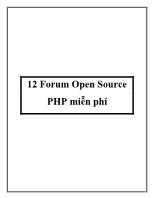 12 Forum Open Source PHP miễn phí