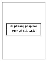 20 phương pháp học PHP dễ hiểu nhất