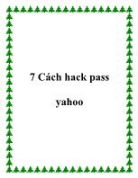 7 Cách hack pass yahoo