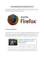 8 thủ thuật hữu ích để dùng Firefox