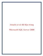 Attach cơ sở dữ liệu trong Microsoft SQL Server 2008