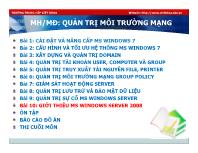 Bài 10: Giới thiệu MS windows server 2008