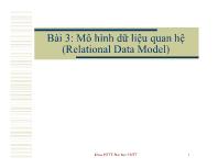 Bài 3: Mô hình dữ liệu quan hệ (Relational Data Model)