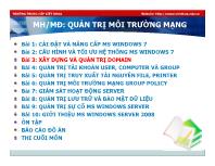 Bài 3: Xây dựng và quản trị domain