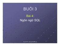 Bài 4: Ngôn ngữ SQL