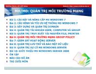 Bài 6: Quản trị môi trường mạng group policy