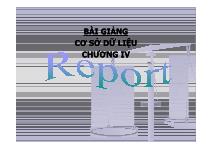 Bài giảng cơ sở dữ liệu - Chương IV: Report