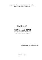 Bài giảng Mạng máy tính - Nguyễn Xuân Anh