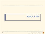 Bài giảng về MySQL & PHP