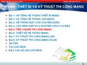 Bài 5: Tiêu chuẩn thi công mạng