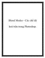 Blend Modes - Các chế độ hoà trộn trong Photoshop