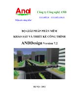 Bộ giải pháp phần mềm khảo sát và thiết kế công trình ANDDesignVersion 7.2