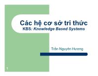 Các hệ cơ sở tri thức KBS: Knowledge Based Systems