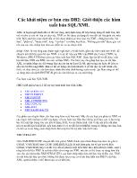 Các khái niệm cơ bản của DB2: Giới thiệu các hàm xuất bản SQL/XML