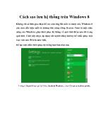 Cách sao lưu hệ thống trên Windows 8