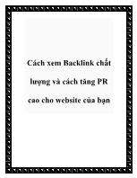 Cách xem Backlink chất lượng và cách tăng PR cao cho website của bạn