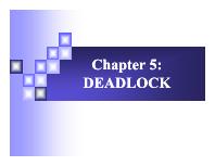 Chapter 5: Deadlock