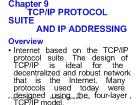 Chapter 9 TCP/IP Protocol suite and IP Addressing