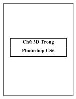 Chữ 3D trong Photoshop Cs6