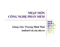 Chương 1 – Giới thiệu về công nghệ phần mềm