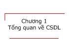 Chương 1 Tổng quan về CSDL