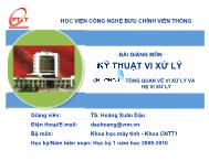 Chương 1 – Tổng quan về vi xử lý và hệ vi xử lý