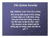 Chương 12 File System Security