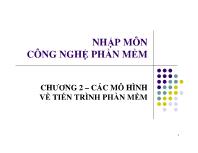 Chương 2 – Các mô hình về tiến trình phần mềm