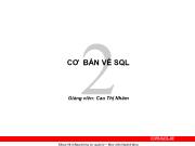 Chương 2 Cơ bản về SQL