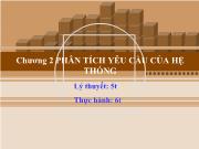 Chương 2 Phân tích yêu cầu của hệ thống