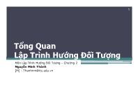 Chương 2 Tổng quan lập trình hướng đối tượng